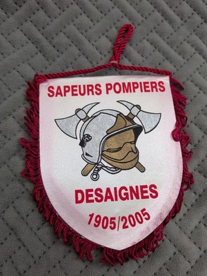 ALTE FRANZÖSISCHE FEUERWEHR WIMPEL DESAIGNES ARDECHE 07 RHÔNE ALPES 
