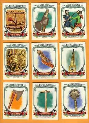 2015 Allen & Ginter Ancient Armory partial set 14/20