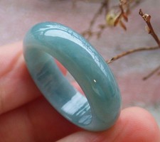 Video Certified Green Natural A JADE Jadeite Circle RING USA. 9.75    204883