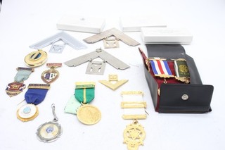 T x 15 Masonic Jewels/Medals Including Craft Master/Post Master Steward Etc