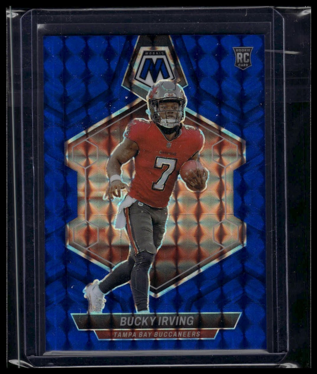 2024 Panini Mosaic #385 Bucky Irving Mosaic Blue #/99