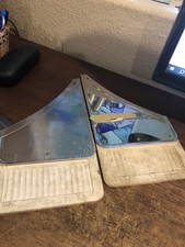 Nos Pair Of Vintage Groboski Splash Guards Mud Flaps Stainless Steel Rubber