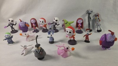 Disney Nightmare Before Christmas Assorted Toy Figures Lot Of 18 Cake Toppers