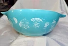 Vintage 1958 Pyrex Hot Air “Balloons” Cinderella Bowl #444 4qt Beautiful