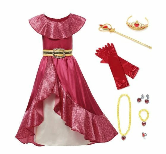 Nuevo Lindo Conjunto de Disfraz de Princesa Elena Niña Regalo para Niños