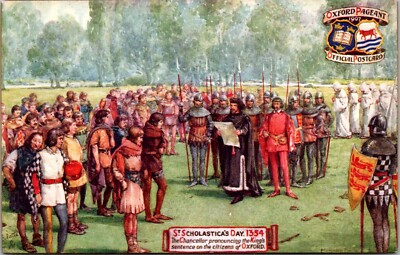 St Scholastica's Day, Oxford Pageant Tuck 2784 Vintage Postcard J23