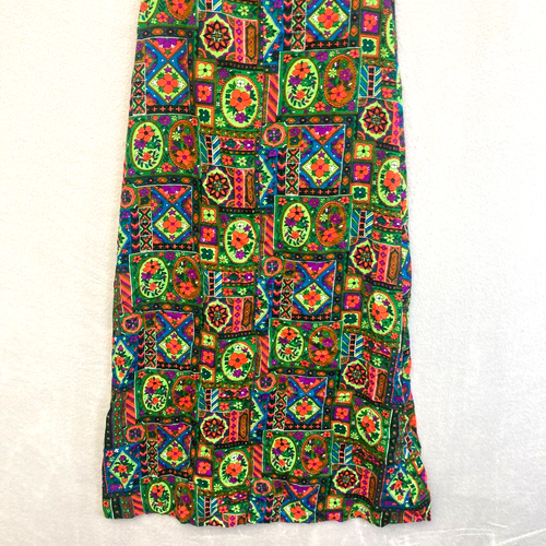 Royal Hawaiian Vintage 60s / 70s Maxi Dress XS Floral Patchwork Beach Resortwear - Picture 5 of 13