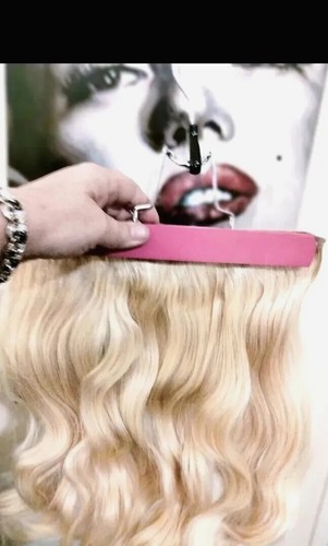 Designer Human Hair Extension Volumizer invisible wire beautiful Blonde 16"