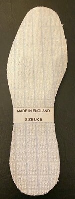 EXTRA DÜNNE EINLEGESOHLEN GRÖSSE 9 ARBEITSSTIEFEL SPORTSCHUH SLIPPER UNISEX VORGESCHNITTEN UK