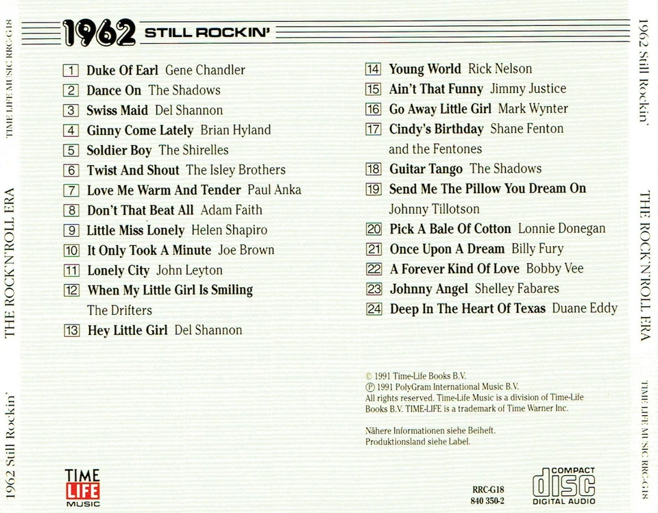 (CD) The Rock 'n Roll Era - 1962 Still Rockin' - Brian Hyland, Del Shannon, u.a. - Bild 2 von 2