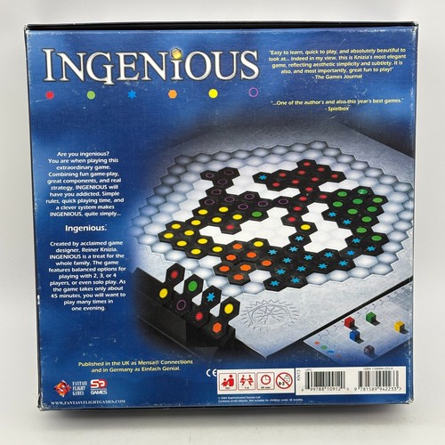 Ingenious Strategy Game COMPLETE Fantasy Flight 2004 Tiles Reiner Knizia - Picture 2 of 13
