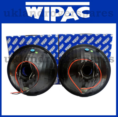 LAND ROVER DEFENDER FIRE & ICE CRYSTAL CLEAR HEADLIGHTS WITH BULB SHIELD , OEM - Picture 2 of 3
