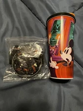 NEW Disney Parks Haunted Mansion Tumbler W/Lanyard Drink Holder Halloween 2022
