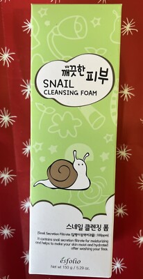 Esfolio Pure Skin Snail Cleansing Foam 5.29 oz/150g Sealed Expires 2027