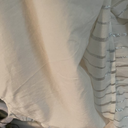 Gap Kids Smocked Midi Tank Dress - White And Silver Striped Size XXL - Picture 7 of 10