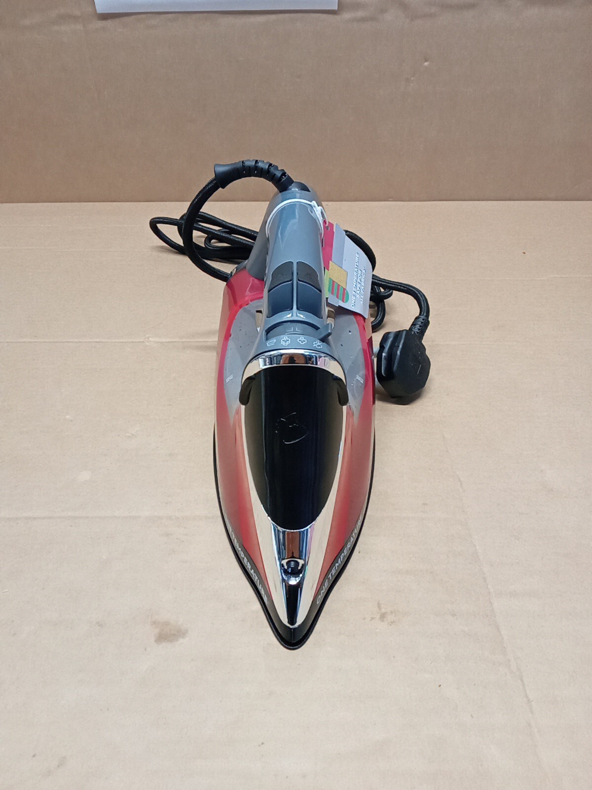 Russell Hobbs Steam Iron One Temperature Ironing 2600W Red Black 25090