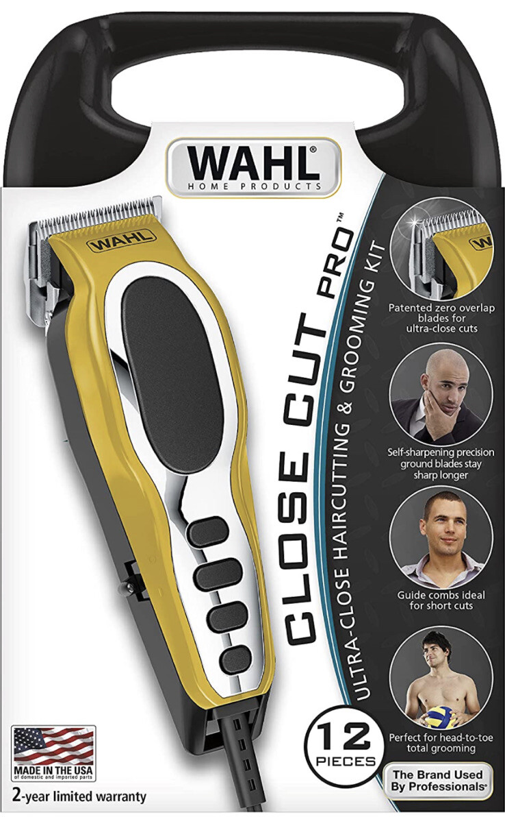 Cortapelos recortadora de pelo Wahl Close Cut Pro. kit de 12 piezas