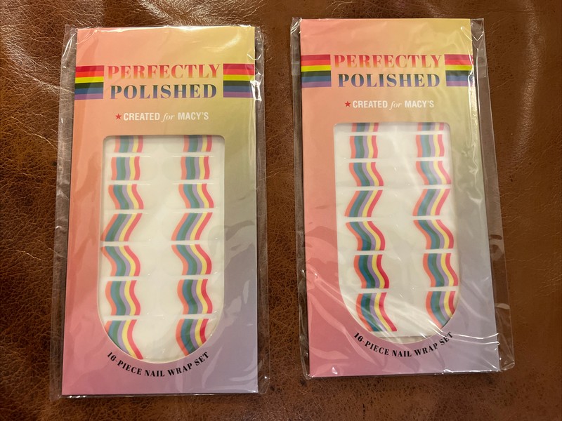 Perfectly Polished Macy’s Nail Wrap Set Lot Of Two New
