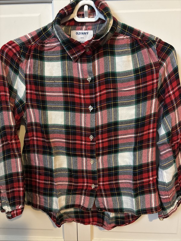 Girls Old Navy Plaid Shirt - Size 10-12