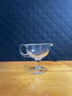 Crystal Glass Pedestal Gravy Sauce Bowl/Boat - Image 1 of 4
