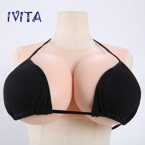 K Cup Soft Silicone Breast Forms Transgender Crossdresser Fake Boobs Enhancers - Picture 4 of 10