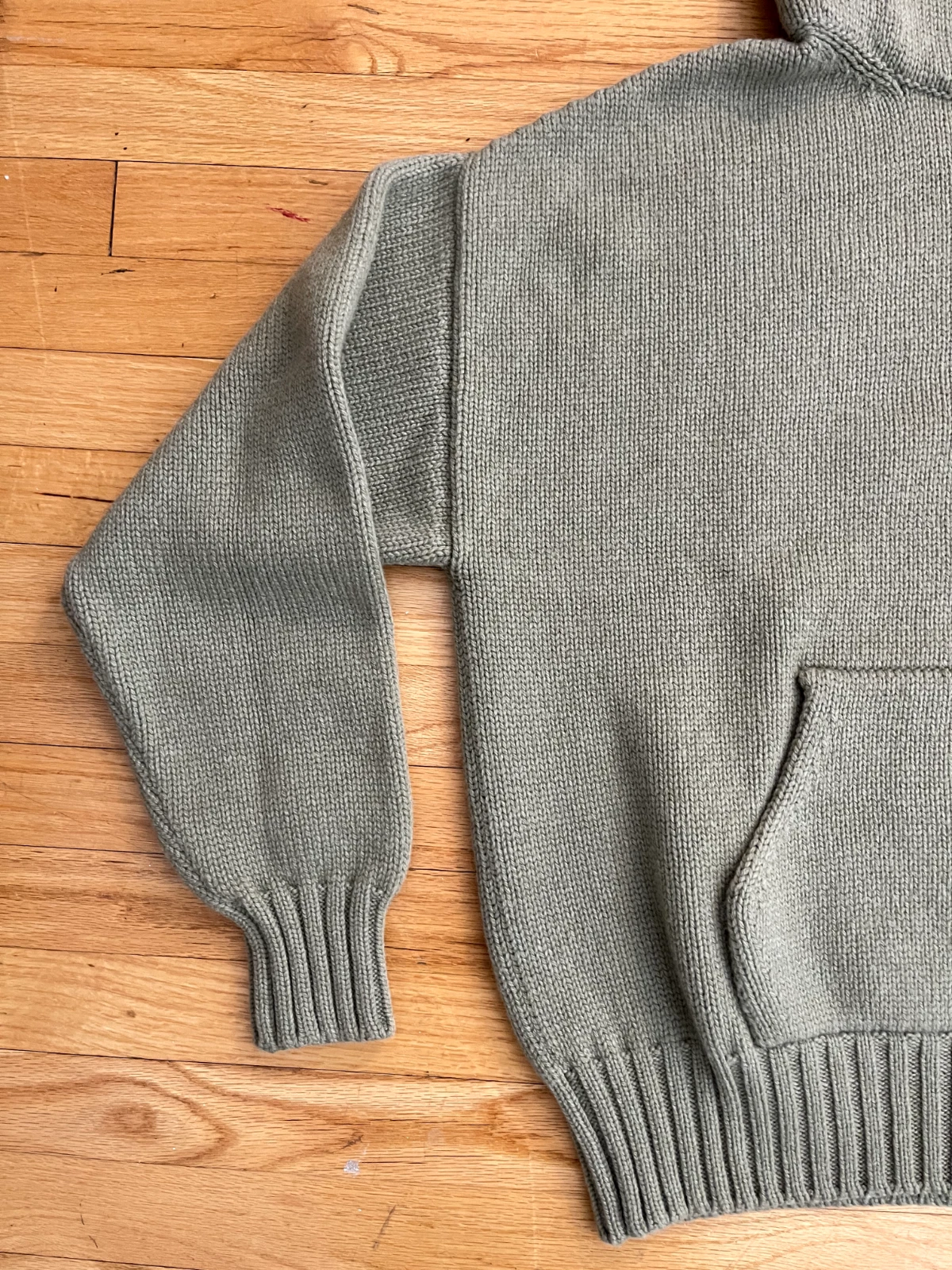 Felpa con cappuccio Fear Of God maglia extra small lana Made in Italy verde chiaro FG20 002 WSK