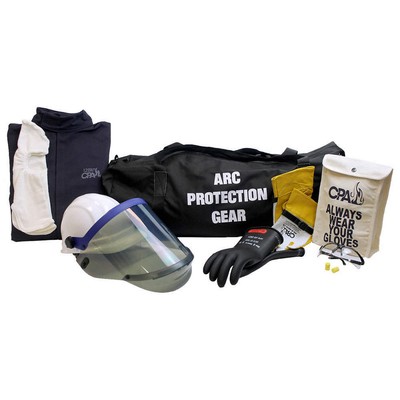 CHICAGO PROTECTIVE APPAREL AG-12-CV-L Arc Flash Coverall Kit,Navy,L 23TN78