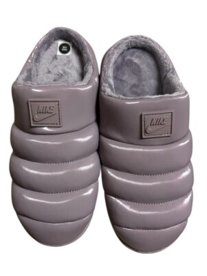 NIB Nike Burrow SE Women's Slippers, Warm, Fuzzy, Comfort, Light Violet size 7