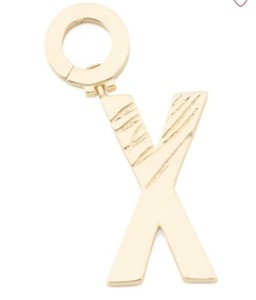 Authentic Authentic Gorjana 18K Gold Plated Alphabet Parker Charm- X