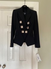 Bnwt Crystal Embellished Jacket From Balmain Size Fr 34