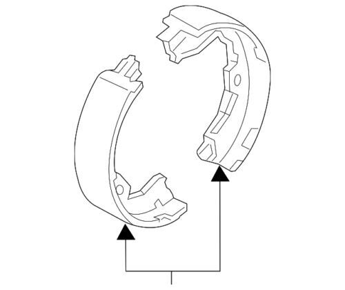 Zapatas de freno de estacionamiento para Ford (N/P DC3Z-2648-A)