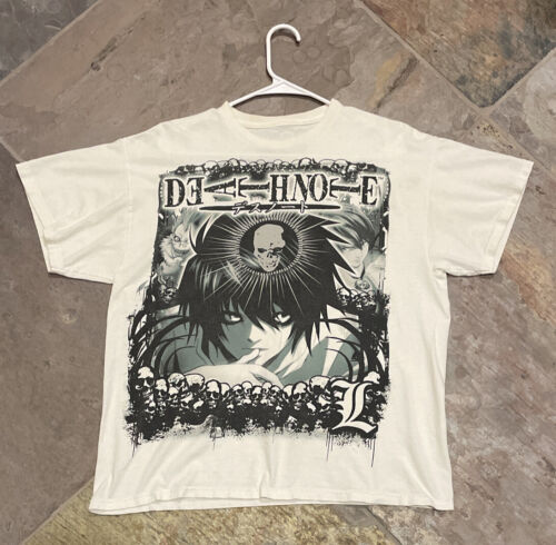 Ripple Junction Mens Death Note Anime T-Shirt - Death Note Light Yagami  Mens Fashion Shirt - Death Note Manga Tee