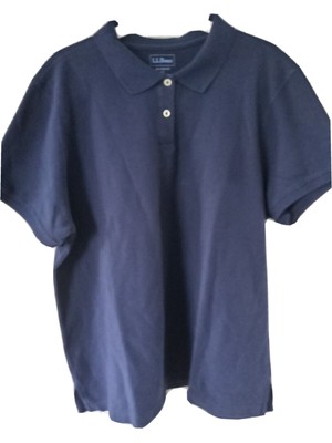 L.L.Bean Relaxed Fit XL Women's Navy Blue Polo Shirt | eBay