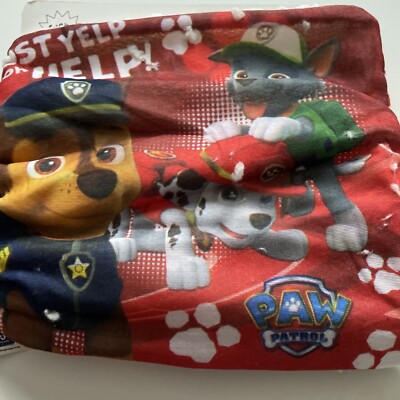 Paw Patrol Jungen Schlauchschal + Geschenkmaske - weiß warm Fleece - Einheitsgröße