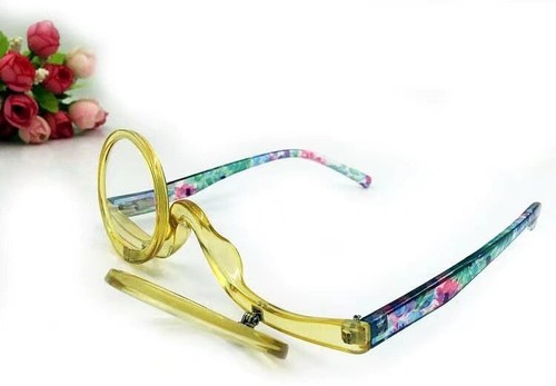 Folding Women Makeup Magnifying Reading Flip Make-up Eye Glasses Eyeglasses Care - Picture 3 of 27