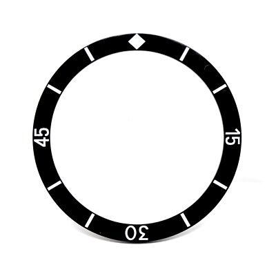 SKX007/SRPD Sloping Ceramic Bezel Insert   Black/Silver   CT6127