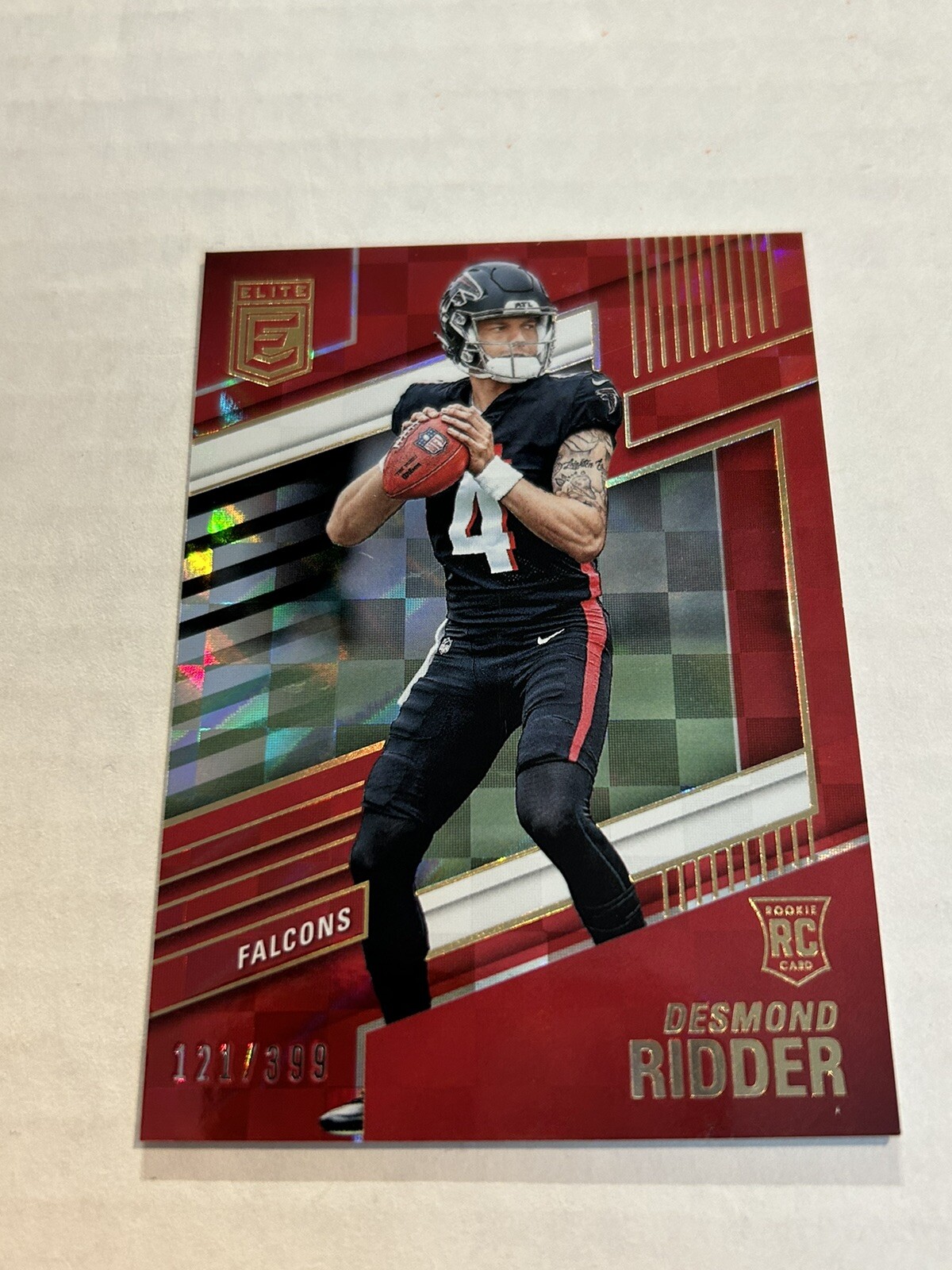 2022 DONRUSS ELITE DESMOND RIDDER 121/399 RED ROOKIE FALCONS SP