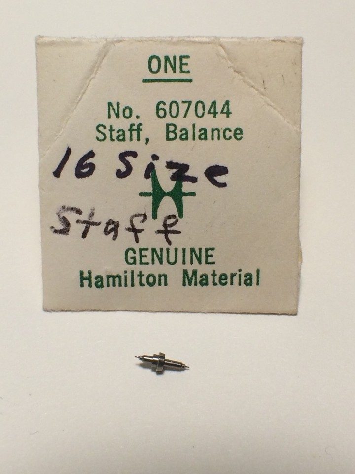Axe De Balancier Hamilton Pour Montres 14/0 - Pivot 8 - Modèles 750, 751, 980, 911, 982, 5027 - Neuf Ancien Stock