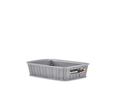 Stefanplast Elegance Rattan Polypropylene 20X14X6H Cm, Gray