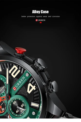 Premium Leder Armbanduhr Chronograph Wasserdicht Kalender Datum Analog Herrenuhr - Bild 11 von 28