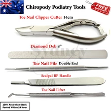 Toenail Ingrown Nail Nipper Cutter Podiatry Kit Instruments Foot Diamond Deb