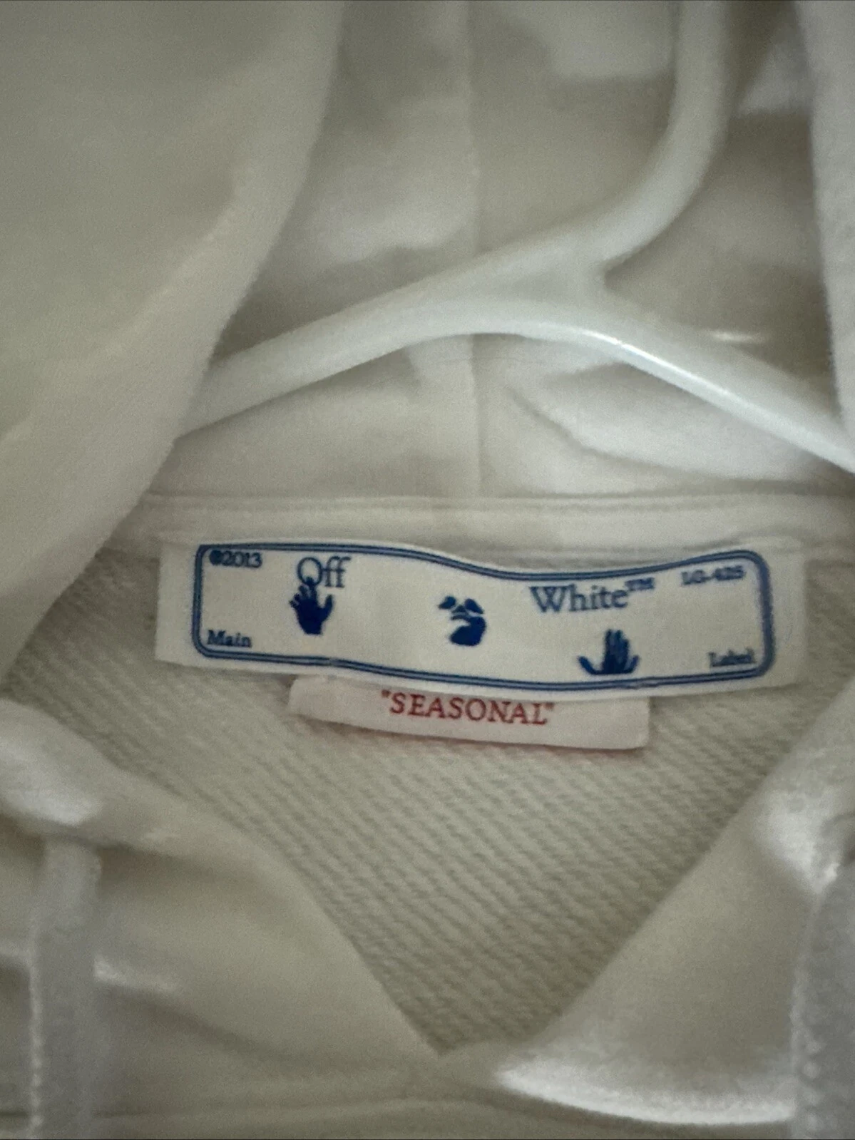 OFF WHITE felpa con cappuccio off white piccola