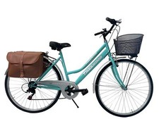 Bicicletta Donna Passeggio Misura 28 Città Tiffany Con Cambio, Cestino E Borse