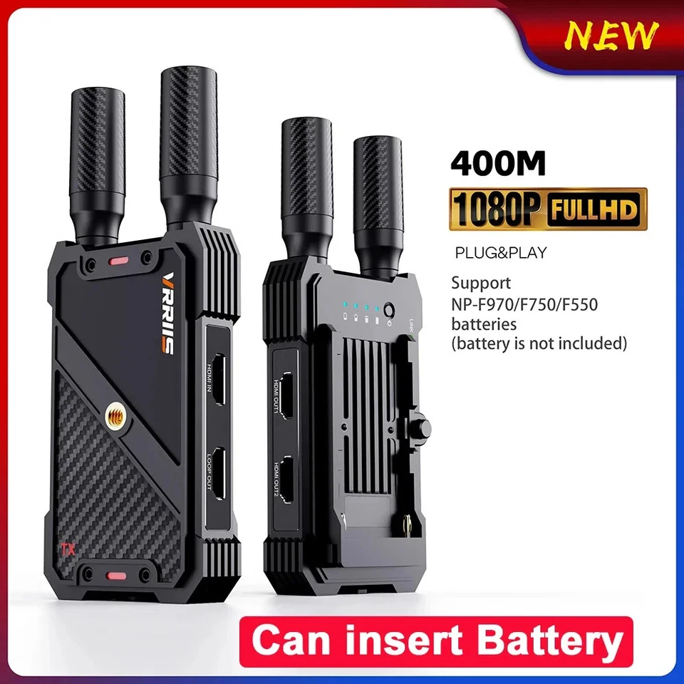 1300ft Wireless WiFi Video Transmission Transmitter Receiver Dual HDMI Extender - Image 2 of 4