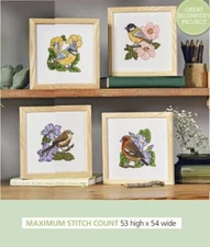 GARDEN BIRDS  CROSS STITCH PATTERN  ONLY   EQ -  RER