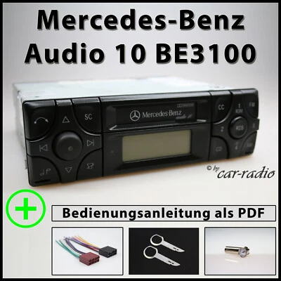 Original Mercedes Audio 10 BE3100 Kassettenradio Becker Radio A2108200986 Set - Bild 1 von 4