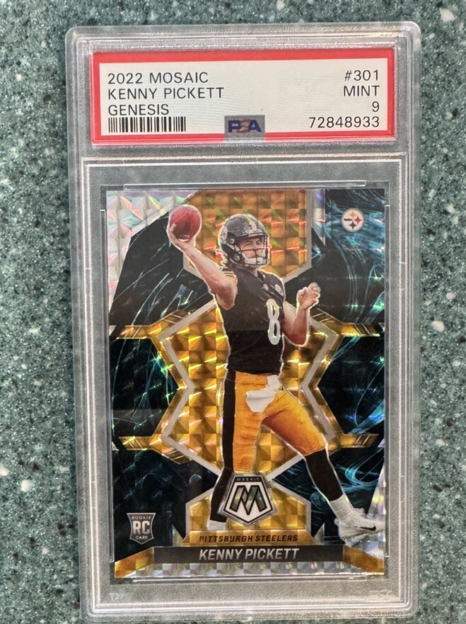 2022 Mosaic Kenny Pickett Genesis rookie RC Card #301 PSA 9