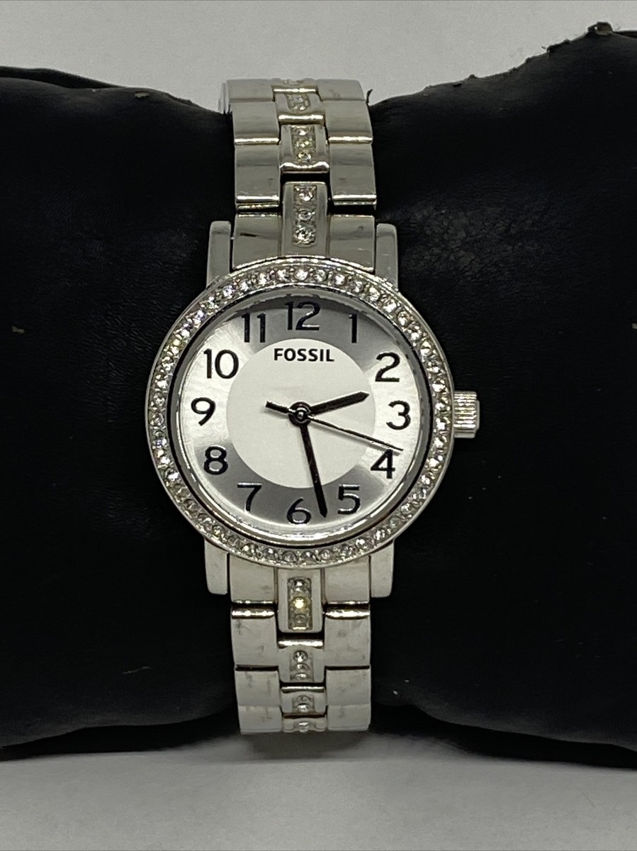 Fossil BQ1427 Womens Silver Stainless Steel Analog Dial Quartz