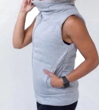 Savvi Vest Gray Puffer Size Small