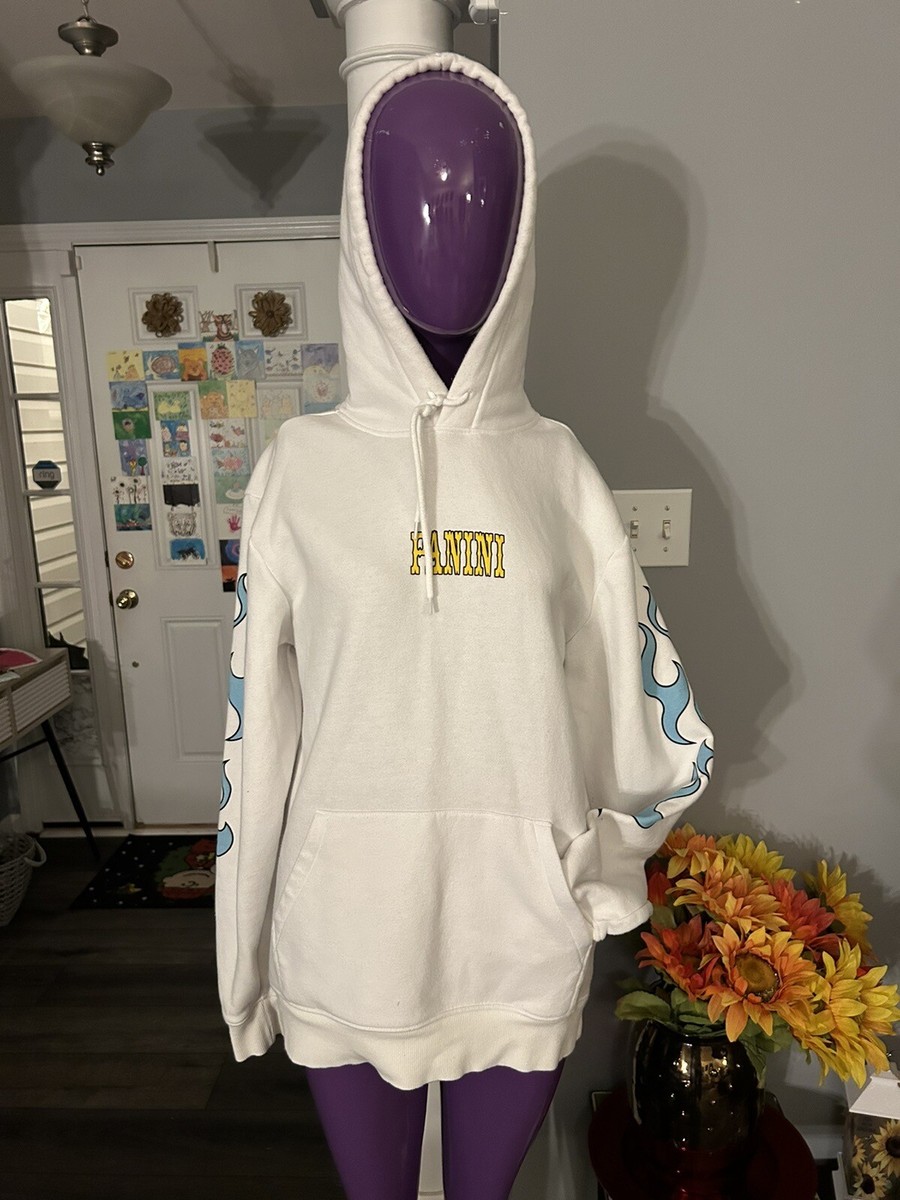 H&M Men LIL NAS X Pullover White Hoodie Size Small,Armpit to armpit is 